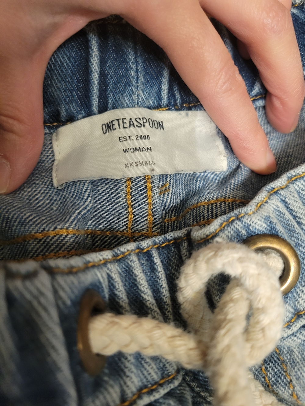 One Teaspoon Light Blue Drawstring Jeans - Picture 13 of 14